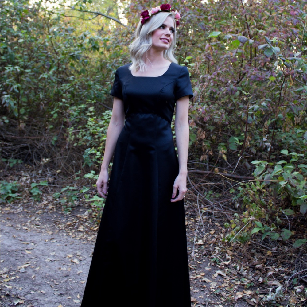 Black Satin Dress